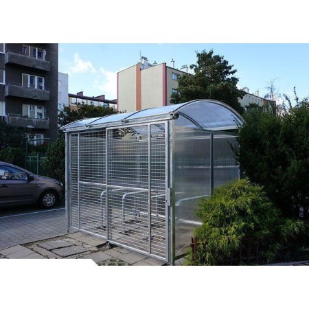 Wiata rowerowa zamykana, na 10 rowerów, 420 cm Krajowy wiaty wózkowe i rowerowe - 4store.pl