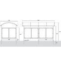 Wiata rowerowa Zorza 420 cm - rysunek techniczny z wymiarami