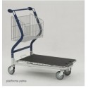 Wózek transportowy Vario 90, z koszem stałym, z platformą pełną