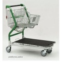 Wózek transportowy Vario 90 S, z koszem rozkładanym, z platformą pełną