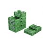 Skrzynka Clever Fresh Box advance na owoce i warzywa 40x30x16 cm, atest do kontaktu z żywnością, zielona, ażurowa, składana Kraj