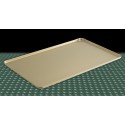 Taca cukiernicza 48x32 cm aluminiowa - widok z góry pod kątem, złoty kolor