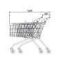 Wózek sklepowy MEC 80  NEW Kifato MK Wózki metalowe - 4store.pl