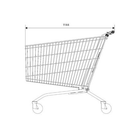 Wózek sklepowy MEC 240 Kifato MK Wózki metalowe - 4store.pl