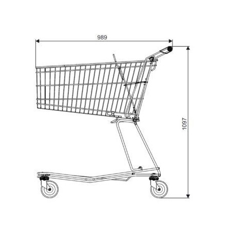 Wózek sklepowy KMK 130 Kifato MK Wózki metalowe - 4store.pl