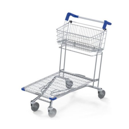 Wózek transportowy 30 Mec 250 Krótki kosz górny, platforma Kifato MK Urządzenia magazynowe - 4store.pl