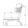 Wózek transportowy 30 Mec 250 Krótki kosz górny, platforma Kifato MK Urządzenia magazynowe - 4store.pl