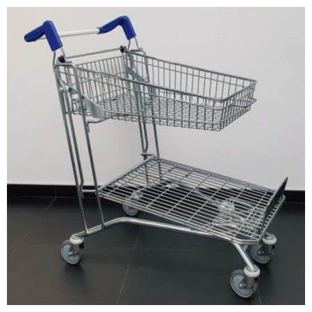 Wózek transportowy 50 Mec R250 Długi kosz składany, platforma Kifato MK Urządzenia magazynowe - 4store.pl