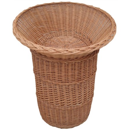 Kosz ekspozycyjny duży fi 72 cm, wysokość  89 cm, wiklinowy, promocyjny Krajowy Skrzynki wiklinowe - 4store.pl