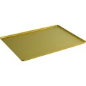 Taca cukiernicza aluminiowa 40x25 cm, złota - widok z góry pod kątem