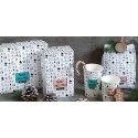 Kubek papierowy Merry Christmas 250 ml - kubki z pudełkami i torebką w tym samym wzorze