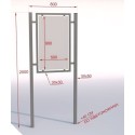 Tablica informacyjno-reklamowa Genoa - rysunek techniczny z wymiarami