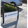 Stojak rowerowy UG 5 z elem. gumowymi  + tablica reklamowa, stal malowana Krajowy Tablice i gabloty - 4store.pl