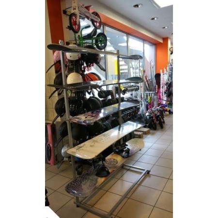 Stojak ekspozycyjny na snowboard, stal ocynkowana  malowana Krajowy Stojaki na rowery - 4store.pl