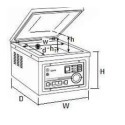 Pakowarka próżniowa CAS CVP-260/PD - rysunek techniczny z wymiarami