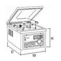 Pakowarka próżniowa CVP-350/MS - rysunek techniczny z wymiarami