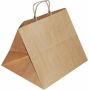 Torba zakupowa brązowa, 360x330x320,rączka skrętna Krajowy Papier, tacki, torby - 4store.pl