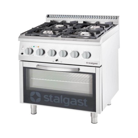 Kuchnia gazowa, 4-palnikowa z piekarnikiem elektrycznym, 24+7 kW, G30 Stalgast Sp. z o.o. Kuchenki - 4store.pl