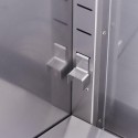 Płyta grillowa gazowa ryflowana 6,5 kW - stalowe wsporniki w szynie bocznej wnętrza