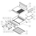 Płyta grillowa elektryczna gładko-ryflowana 8,1 kW - rysunek techniczny z rozbiciem na części