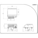 Waga CAS CL5500B - rysunek techniczny z wymiarami