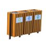Kosz stalowo-drewniany do segregacji odpadów Combo II 3x35 l Krajowy Kosze do segregacji odpadów - 4store.pl