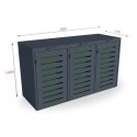Zabudowa do pojemników na odpadki III 3x120 l, stal nierdzewna Krajowy Kosze na śmieci - 4store.pl