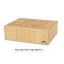 Kloc masarski 40x40x15 cm - drewniany blok bez podstawy, widok z przodu