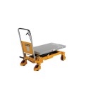 Stół podnośnikowy SP 750 LB - widok z tyłu pod kątem, uchwyt i platforma