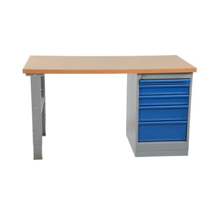 Stół roboczy z deską, 5 szuflad, 1600 mm, udźwig 500 kg Import Szwecja Drabiny, podesty, schodki - 4store.pl