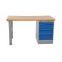 Stół roboczy z deską, 5 szuflad, 1600 mm, udźwig 500 kg Import Szwecja Drabiny, podesty, schodki - 4store.pl