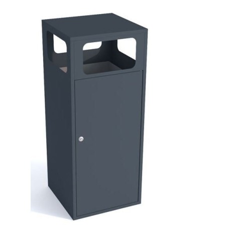 Kosz do segregacji odpadów Etna I 120 l, 4 wrzutówki, stal ocynkowana malowana Krajowy Kosze do segregacji odpadów - 4store.pl