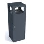 Kosz do segregacji odpadów Etna I 80 l, 4 wrzutówki, stal ocynkowana malowana Krajowy Kosze do segregacji odpadów - 4store.pl