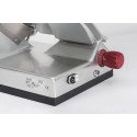 Krajalnica do sera PN300 - tabliczka znamionowa, włącznik i pokrętło grubości cięcia