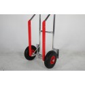 Wózek taczkowy aluminiowy 180 kg - dolna część z kołami i płozą