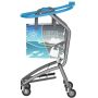 Wózek sklepowy Twin2t BAG, Rabtrolley Rabtrolley Wózki z tworzywa - 4store.pl