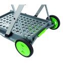 Wózek transportowy CLAX - perforowana półka dolna z kołami i zatrzaskami