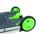 Wózek transportowy CLAX - spód platformy z kołami i mechanizmem składania