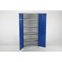 Szafa metalowa Economy niebiesko - szara Import Szwecja Szafy BHP i skrytkowe - 4store.pl