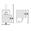 Prasa do makulatury ORWAK COMPACT 3110 - rysunek techniczny z wymiarami