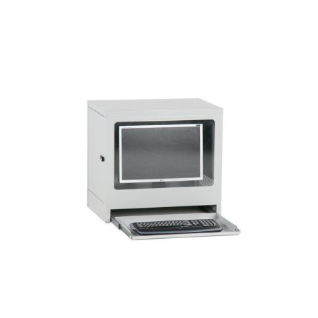 Szafka, kabina komputerowa mała, szara Import Szwecja Szafy BHP i skrytkowe - 4store.pl