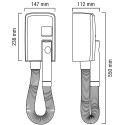 Suszarka do włosów Hotello 1200 W - rysunek techniczny z wymiarami