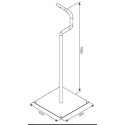 Stojak na zrywki - rysunek techniczny z wymiarami 1000 i 333 mm