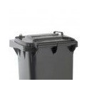 Pojemnik na odpady 240 l, 2 koła - górna część z pokrywą i uchwytem