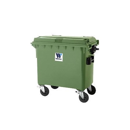 Pojemnik na śmieci lub odpady, 4 koła, 660 l Krajowy Kosze na śmieci - 4store.pl