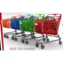 Wózek sklepowy Rabtrolley Samba GLAMOUR 130L, różne kolory Rabtrolley Wózki z tworzywa - 4store.pl