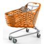 Wózek sklepowy Rabtrolley Samba GLAMOUR 130L, różne kolory Rabtrolley Wózki z tworzywa - 4store.pl