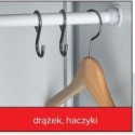 Szafa gospodarcza MD 1 SZM-SS - drążek z haczykami i wieszakiem