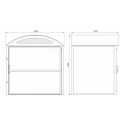 Zabudowa pod kontener śmieciowy II 1100 L, stal nierdzewna Krajowy Kosze na śmieci - 4store.pl