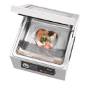 Pakowarka próżniowa K 300/60L - otwarta komora z rybą w woreczku